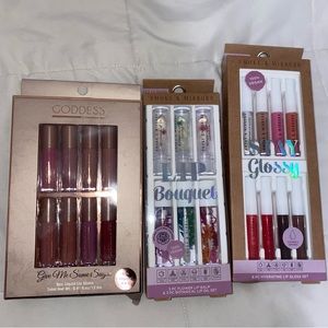 LOT Smoke and Mirrors Lip Gloss Lip Balm Lip Oil Mannakadar Lip Stain Bundle Set